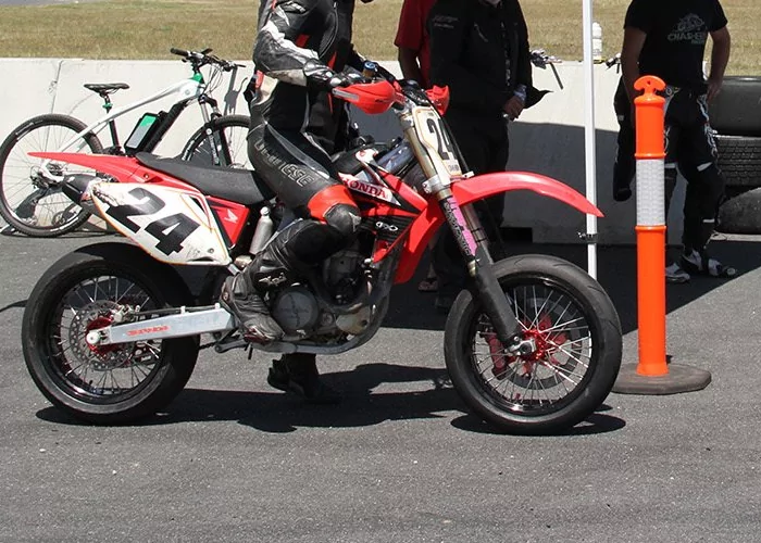 Motorbike rider getting set for training and coaching at Murray Valley, Albury Wodonga